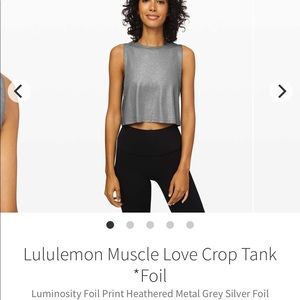 Lululemon Muscle Love Crop Tank Foil